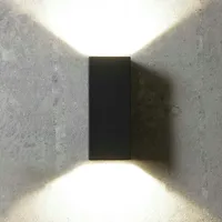Licht-Erlebnisse Up Down Wandleuchte Anthrazit LED 3000K IP44
