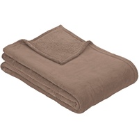 IBENA Kuscheldecke Olbia", grau Taupe einfarbig