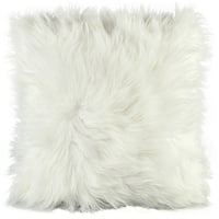 CELINATEX Cuddly Dekokissen 80 x 80 cm weiß Langhaar