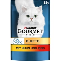 Purina Gourmet Perle Duetto Katzenfutter nass, mit Huhn und