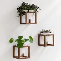 Kazai. Wandvasen -Lille- | Hängende Blumentöpfe in Echtholzrahmen |
