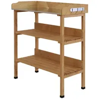 Outsunny Pflanztisch Tannenholz Naturholz 76L x 37B x 89H
