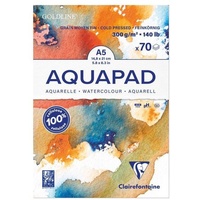 Quo Vadis Aquarellblock Goldline Aquapad A5 geleimt, 70 Blatt