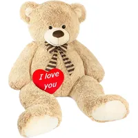 Brubaker Riesiger XXL Teddybär 150 cm groß Beige mit
