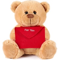 Brubaker Teddy Plüschbär mit Umschlag Rot - for You