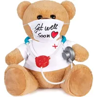 Brubaker Teddy Plüschbär mit Maske und Stethoskop - Get