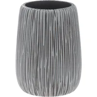 Spirella Zahnputzbecher Hollis 8 x 10,8 cm Weiß/Schwarz, Harz,