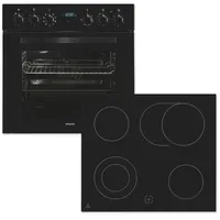 Exquisit EHE285-HBZ-020 Herd-Set schwarz