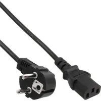 InLine 25er Bulk-Pack Netzkabel, Schutzkontakt gewinkelt auf Kaltgerätestecker C13,