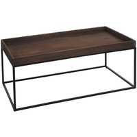 Mendler Couchtisch HWC-K71, Kaffeetisch Beistelltisch Tisch, Holz massiv Metall