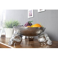 Riess-Ambiente Obstschale SKULL 35cm silber Aluminium Totenkopf Schale