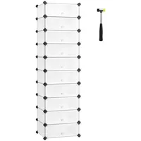 Songmics Schuhregal Schuhschrank, mit 10 Fächern, Fasst 20-30 Paar