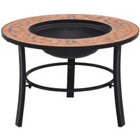 VidaXL Feuerstelle Mosaik Keramik Terracotta 68 cm
