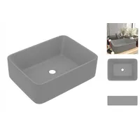 VidaXL Luxus-Waschbecken Matt Hellgrau 41x30x12 cm Keramik