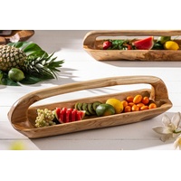 Riess-Ambiente Holzschale BALI 60cm mit Griff natürliche Maserung handmade