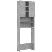 VidaXL Waschmaschinenschrank Betongrau 64x25,5x190 cm