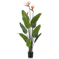 Emerald Künstliche Pflanze Strelitzia im Topf mit Blumen 120