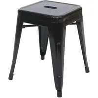 Mendler Hocker HWC-A73, Metallhocker Sitzhocker, Metall Industriedesign stapelbar ~