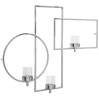 Fink Wanddekoration "Escala" mit Glas in Silber - H.