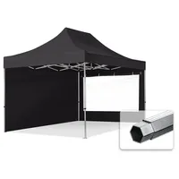 TOOLPORT 3x4,5m Aluminium Faltpavillon ALU Pavillon Partyzelt schwarz