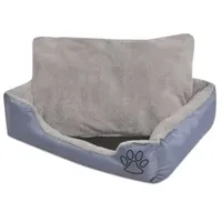 VidaXL Hundebett mit gepolstertem Kissen Größe XL Grau