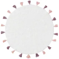 Lytte Kinderteppich, Rosa, ø 120 cm, rund - Waschbarer