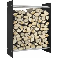 VidaXL Brennholzregal Schwarz 80x35x100 cm Hartglas - Schwarz