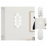 VidaXL Spiegel mit LED-Leuchten 40x20 cm Glas Oval