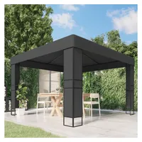 VidaXL Pavillon mit Doppeldach 3 x 3 m Anthrazit