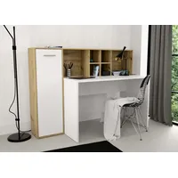 Forte Schreibtisch 158 x 60 cm / weiß,