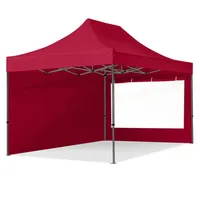 TOOLPORT Faltpavillon Premium Stahl 40mm, Seitenteile rot
