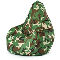 Green Bean Sitzsack Grün, Braun, Textil, Füllung: Styroporkugeln, Oval,