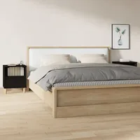 VidaXL Nachttische 2 Stk. Schwarz 40x35x50 cm