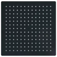 VidaXL Regenbrause Edelstahl 30x30 cm Quadrat Schwarz