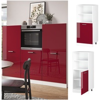 Vicco Herdumbauschrank R-Line Bordeaux Hochglanz/Weiß, 60 cm