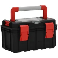 VidaXL Werkzeugkoffer Schwarz und Rot 45x28x26,5 cm