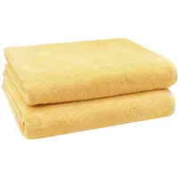 ZOLLNER Badetuch 100 x 150 cm gelb 2 St.