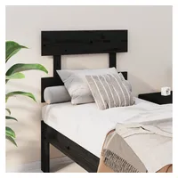 VidaXL Kopfteil Schwarz 93,5x3x81 cm Massivholz Kiefer