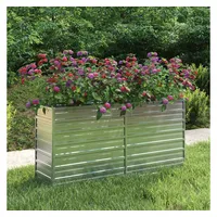 VidaXL Garten-Hochbeet 160x40x77 cm Verzinkter Stahl Silber
