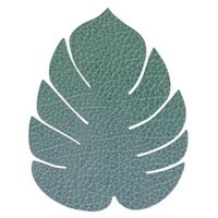 Lind DNA Glasuntersetzer Monstera Recyceltes Leder Hippo Pastell Grün,