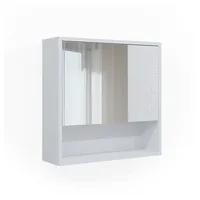 Vicco Badspiegelschrank Agasta Weiß Hochglanz 54 x 53 cm