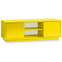 Aileenstore TV-Lowboard Fernsehertisch HiFi Kommode Sideboard Blickfangmöbel Gelb