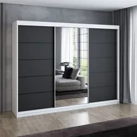 Mebloland Schwebetürenschrank, 3-türig Schrank 200 cm mit 4 Schubladen,