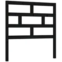 VidaXL Kopfteil Schwarz 81x4x100 cm Massivholz Kiefer