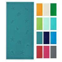 ZOLLNER Strandtuch 100 x 200 cm petrol