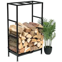 DanDiBo Ambiente DanDiBo Kaminholzregal Innen Metall Schwarz Kaminholzständer 80