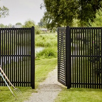 Plus Holz Sichtschutzzaun Sendai 180 x 180 cm Schwarz