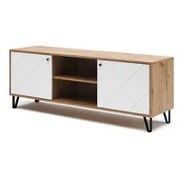 Vicco Nizza TV-Lowboard 150 x 55,2 cm Weiß/Holzwerkstoff