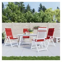 VidaXL Hochlehner-Auflagen 4 Stk. Rot Oxford-Gewebe