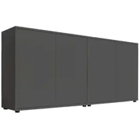 BMG Möbel Sideboard Mailand Set 2 Anthrazit